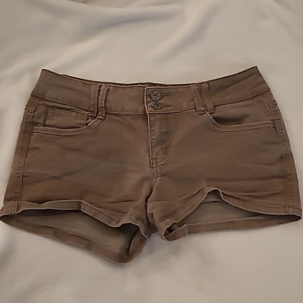 Beebop girls sz 7 brown denim shorts